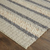 2' x 3' Ivory Tan and Gray Wool Hand Woven Stain Resistant Area Rug