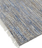 2' x 3' Silver Striped Wool Hand Knotted Area Rug