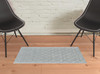 2' x 3' Blue Silver and Gray Wool Abstract Tufted Handmade Area Rug