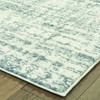 2' x 3' Ivory and Gray Abstract Strokes Scatter Rug
