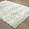 2' x 3' Ivory and Gray Abstract Strokes Scatter Rug