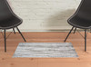 2' x 3' Taupe Ivory and Gray Abstract Tufted Handmade Area Rug