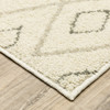 2' x 3' Sand Ash Grey and Ivory Geometric Power Loom Stain Resistant Area Rug