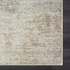 2' x 3' Gray Damask Distressed Area Rug