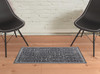 2' x 3' Blue and Gray Wool Floral Tufted Handmade Stain Resistant Area Rug