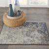 2' x 3' Gray and Ivory Abstract Power Loom Area Rug