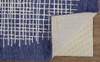 2' x 3' Blue and Ivory Wool Plaid Tufted Handmade Stain Resistant Area Rug