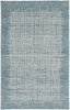 2' x 3' Blue Green and Ivory Wool Plaid Tufted Handmade Stain Resistant Area Rug