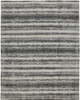2' x 3' Gray Ivory and Black Abstract Hand Woven Area Rug