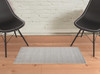 2' x 3' Gray and Silver Hand Woven Distressed Area Rug