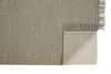2' x 3' Tan and Ivory Wool Geometric Hand Woven Area Rug with Fringe