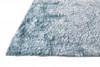 2' x 3' Blue and Silver Shag Tufted Handmade Area Rug