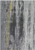 2' x 3' Gray and Black Abstract Stain Resistant Area Rug