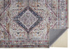2' x 3' Ivory Red and Pink Abstract Area Rug