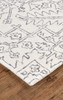 2' x 3' Ivory & Gray Wool Floral Tufted Handmade Stain Resistant Area Rug