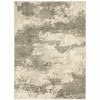2' x 3' Beige and Grey Abstract Power Loom Stain Resistant Polypropylene Area Rug