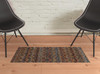 2' x 3' Multi and Blue Abstract Power Loom Stain Resistant Area Rug