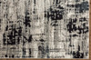 2' x 3' Black White and Gray Stain Resistant Area Rug