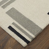 2' x 3' Ivory and Taupe Wool Abstract Tufted Handmade Area Rug
