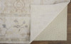 2' x 3' Tan Ivory and Orange Floral Hand Knotted Stain Resistant Area Rug