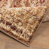 2' x 3' Maroon and Gold Abstract Power Loom Distressed Stain Resistant Area Rug