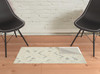 2' x 3' Gray and Ivory Wool Geometric Handmade Area Rug