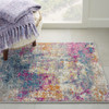 2' x 3' Blue and Pink Abstract Power Loom Area Rug