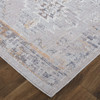 2' x 3' Gray Orange and Blue Geometric Power Loom Distressed Stain Resistant Area Rug