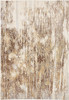 2' x 3' Tan Ivory and Brown Abstract Area Rug