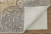 2' x 3' Silver Tan and Gray Floral Power Loom Area Rug