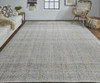 2' x 3' Ivory Tan and Gray Hand Woven Area Rug