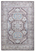 2' x 3' Gray Taupe and Blue Floral Area Rug
