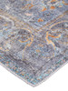 2' x 3' Blue Gray and Orange Floral Area Rug