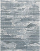 2' x 3' Blue and Gray Polka Dots Distressed Stain Resistant Area Rug