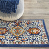 2' x 3' Blue and Ivory Power Loom Area Rug