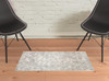 2' x 3' Ivory Gray & Taupe Abstract Stain Resistant Area Rug