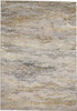2' x 3' Gold Gray and Ivory Abstract Stain Resistant Area Rug