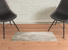 2' x 3' Ivory Gray and Gold Abstract Stain Resistant Area Rug