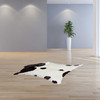 2' x 3' Natural Black and White Calfskin Area Rug