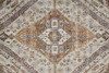 2' x 3' Ivory Orange and Brown Abstract Area Rug