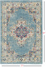 2' x 3' Light Blue Southwestern Power Loom Area Rug