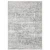 2' x 3' Sage Green Grey Ivory and Silver Oriental Printed Non Skid Area Rug