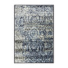 2' x 3' Taupe Abstract Power Loom Distressed Stain Resistant Area Rug