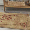 2' x 3' Brown Floral Power Loom Polyester Area Rug