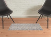 2' x 3' Taupe Tan and Orange Abstract Stain Resistant Area Rug