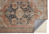2' x 3' Orange Brown and Taupe Abstract Area Rug