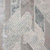 2' x 3' Gray Blue and Cream Geometric Distressed Stain Resistant Area Rug