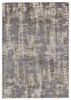 2' x 3' Gray and Gold Abstract Stain Resistant Area Rug