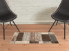 2' x 3' Slate Patchwork Power Loom Stain Resistant Area Rug