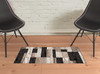 2' x 3' Chocolate Patchwork Power Loom Stain Resistant Area Rug